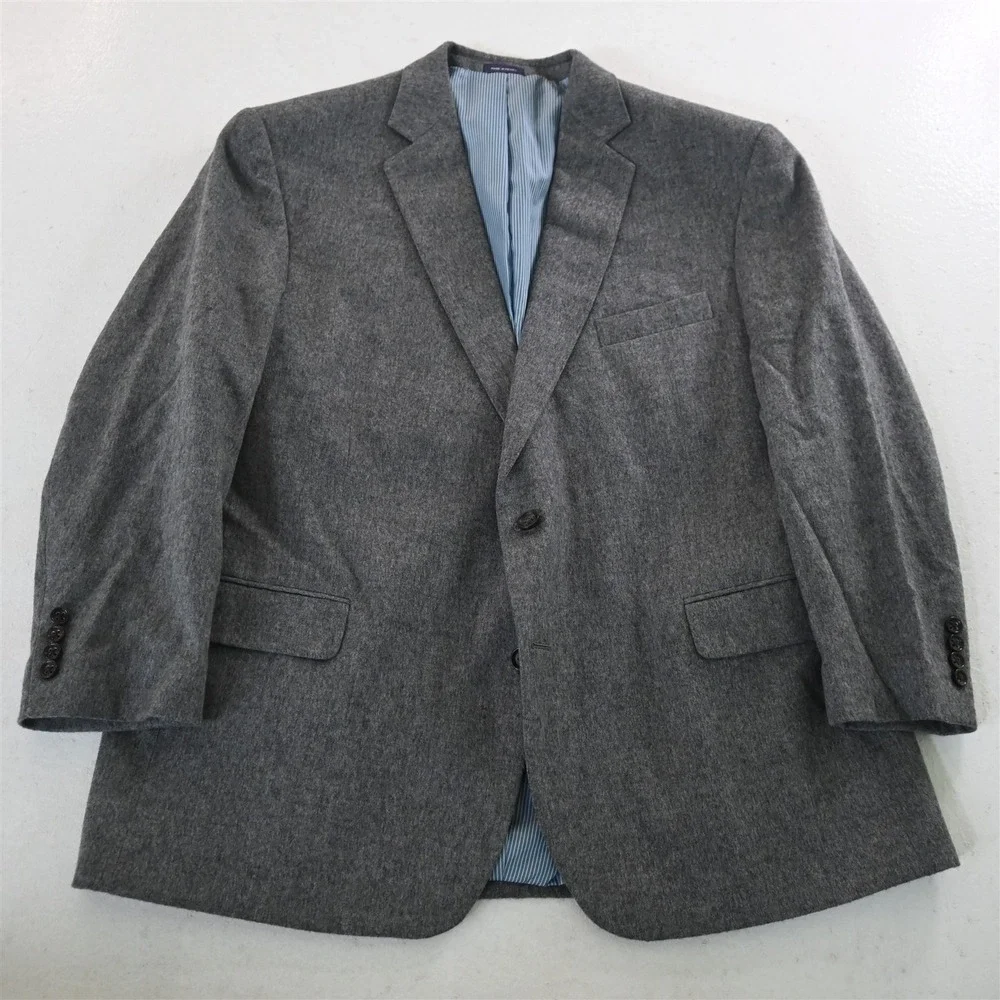 Stafford 50R Gray 100% Camelhair Flannel‎ Mens Blazer Suit Jacket Sport Coat